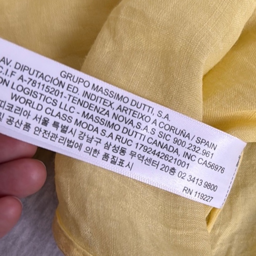 Massimo Dutti Lemon Yellow Shirt - Picture 8 of 8